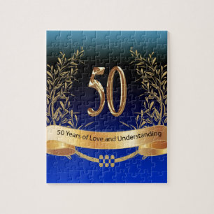 Puzzle Élégant cadeau du 50e anniversaire du Mariage