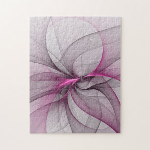 Puzzle Elégant Chaos Moderne Abstrait rose Fractal Art