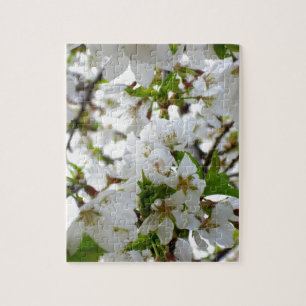 Puzzle Elégant floral blanc en fleurs blanches