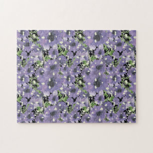 Puzzle Élégant pourpre fleurit Floral