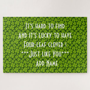 Puzzle Élégant quatre feuilles de trèfle floral