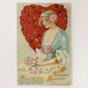 Puzzle Élégant Rétro Romantique Saint-Valentin, John Wins