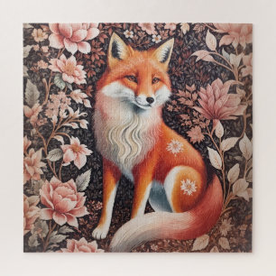 Puzzle Elégant rose Floral Fox William Morris Inspiré