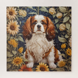 Puzzle Élégant tournesol Cavalier King Charles Spaniel