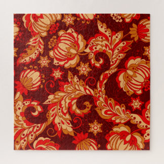 Puzzle Elégante Fleurs Ethniques Motif sans couture