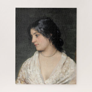 Puzzle Élégante italienne avec un collier de perles