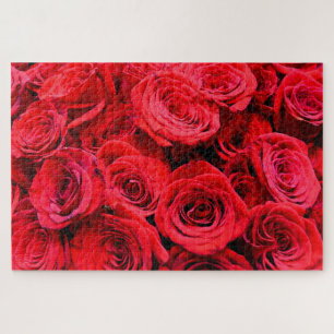 Puzzle Élégantes fleurs rouges à fleurs rouges Roses roug