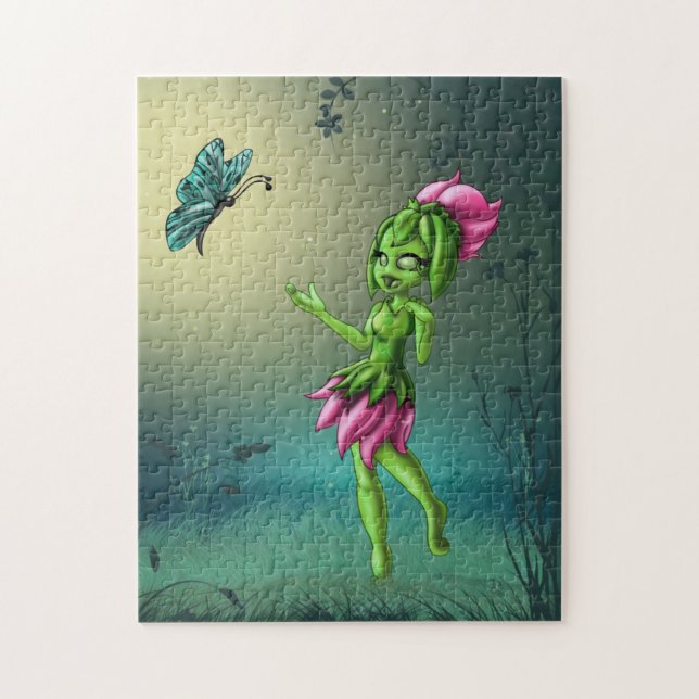 Puzzle Élément terrestre et papillon (Vertical)