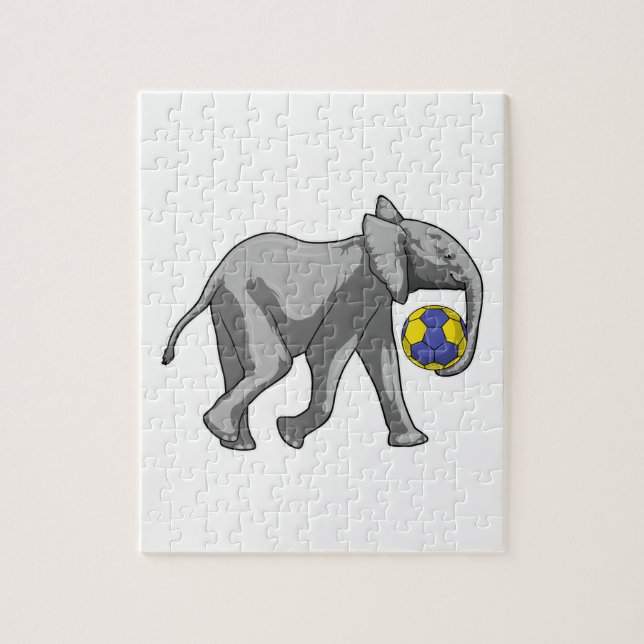 Puzzle Elephant à Handball Sports (Vertical)