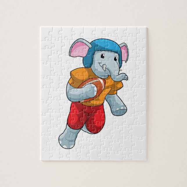Puzzle Elephant au football (Vertical)