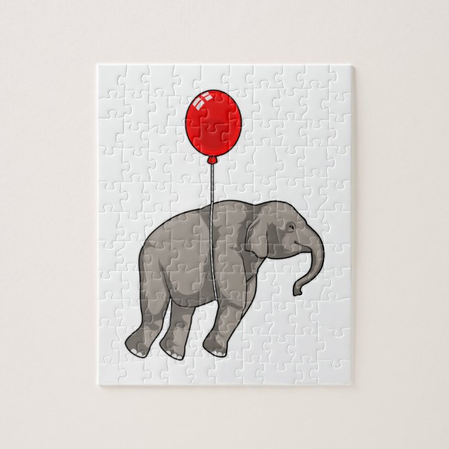 Puzzle Eléphant avec ballon (Vertical)