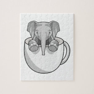 Puzzle Elephant avec la coupe