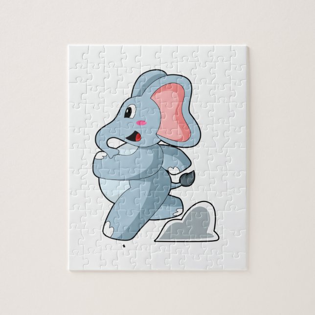 Puzzle Eléphant coureur (Vertical)