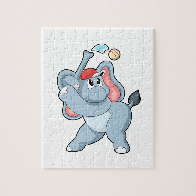 Puzzle Éléphant de baseball (Vertical)