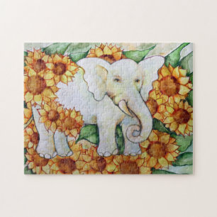 Puzzle Éléphant de tournesol