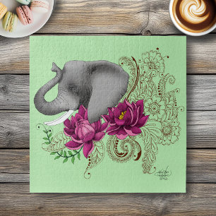 Puzzle Eléphant et henné