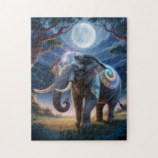 Puzzle Éléphant Gardien Lunaire