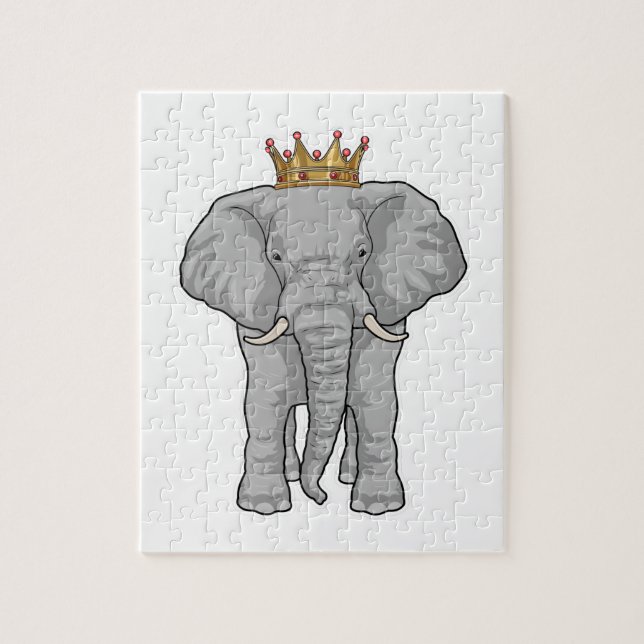 Puzzle Elephant King Crown (Vertical)
