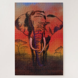 Puzzle Elephant Leader - Dessin Collection d'art -