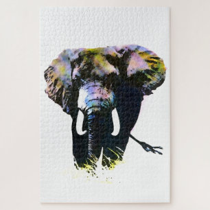 Puzzle Eléphant Pop Art - Illustration d'animal Peinture