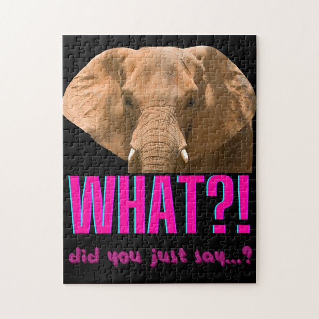 Puzzle Elephant Que Viens-Tu De Dire ? (Vertical)