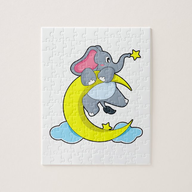 Puzzle Eléphant sur les nuages (Vertical)