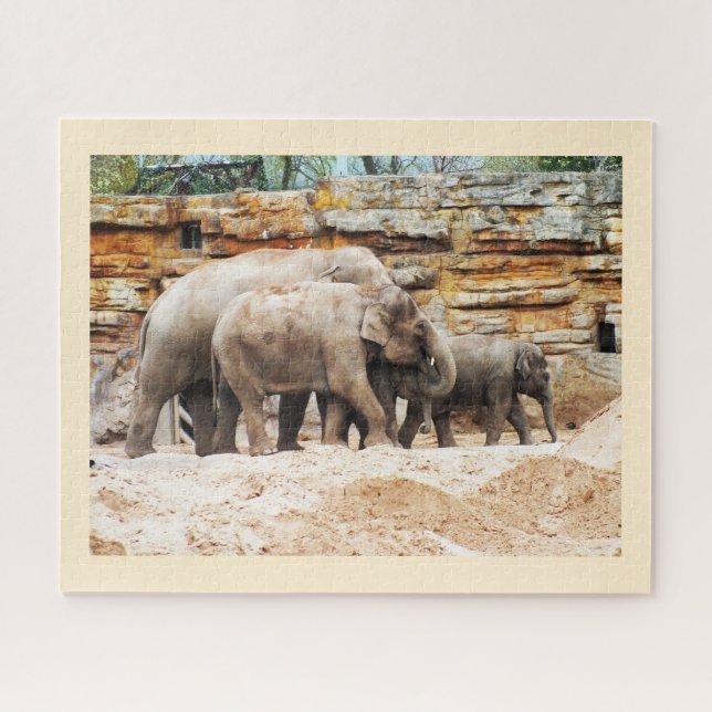 Puzzle éléphants indiens (Horizontal)
