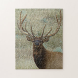 Puzzle Elk de taureau E10 en Tête de velours
