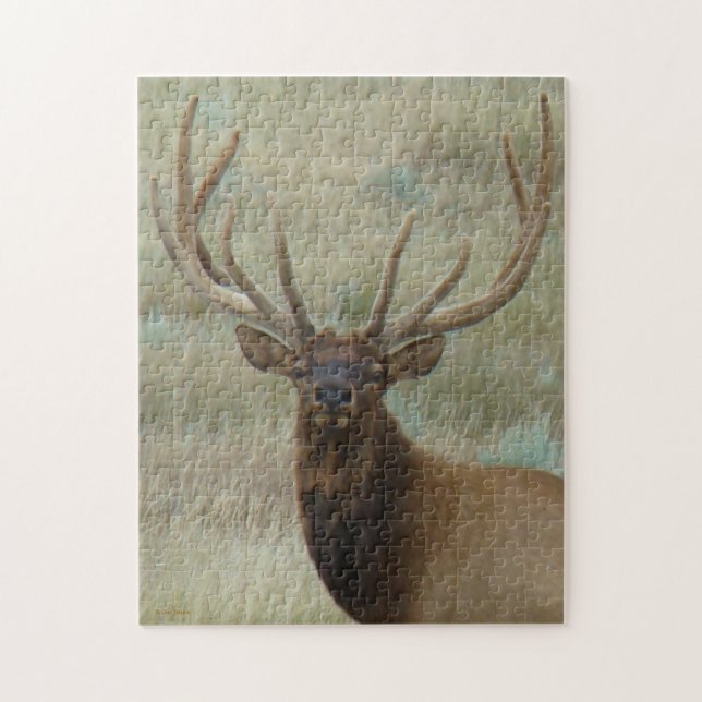 Puzzle Elk de taureau E10 en Tête de velours (Vertical)