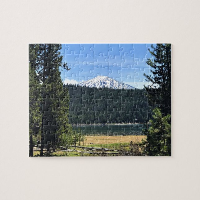 Puzzle Elk Lake with Mount Bachelor (Horizontal)