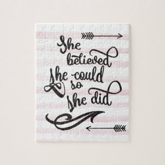 Puzzle elle a cru qu'elle pourrait ainsi elle a fait