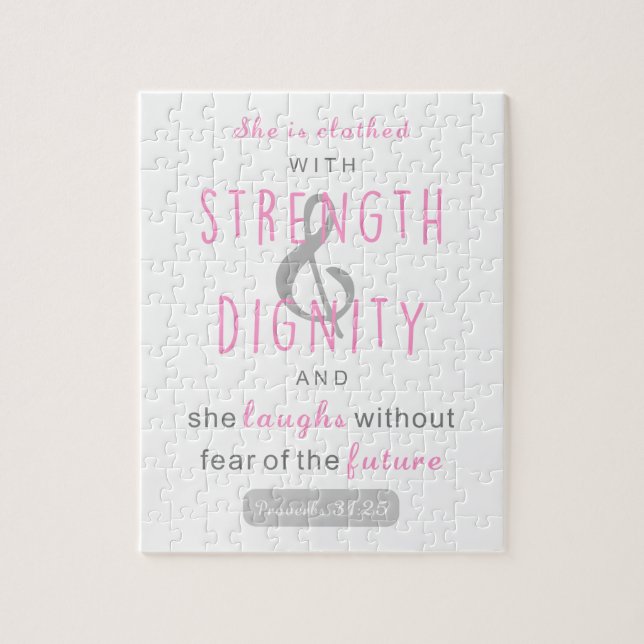 Puzzle elle est revêtue de force et de dignité proverbes  (Vertical)