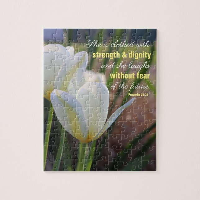 Puzzle Elle est vêtue - 31:25 de proverbes (Vertical)