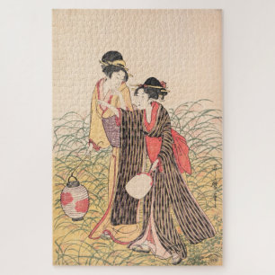 Puzzle Elopers de Musashino Kitagawa Utamaro art japonais