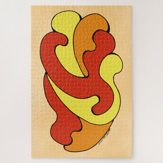 Puzzle Embracer les courbes (Jaune, Rouge, Orange) (Vertical)