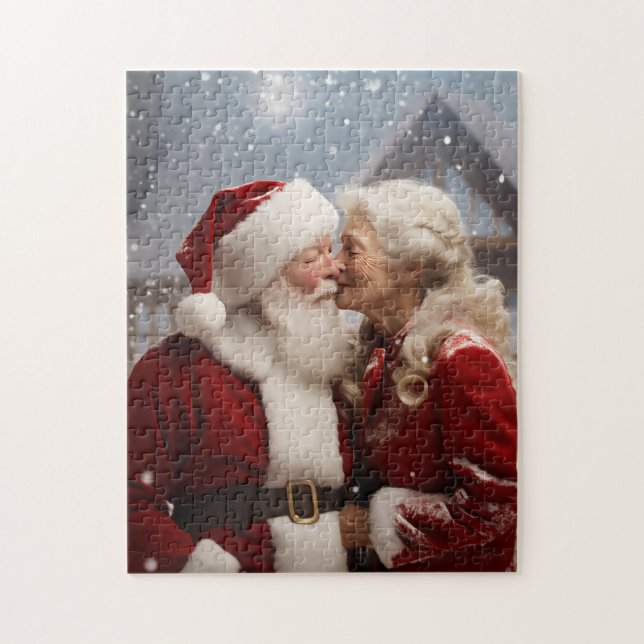 Puzzle Embrasser M. et Mme Père Noël (Vertical)