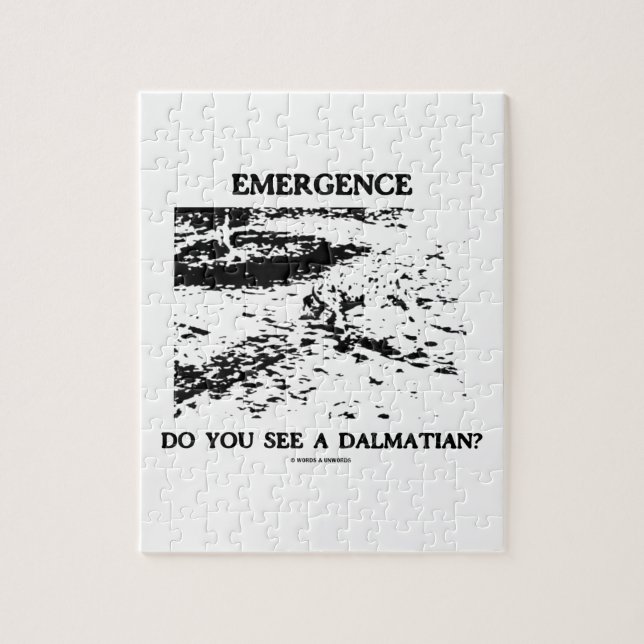 Puzzle Émergence voyez-vous un Dalmate ? Illusion optique (Vertical)