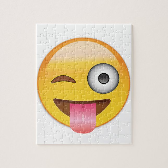 Puzzle Emoji - visage avec la langue (Vertical)