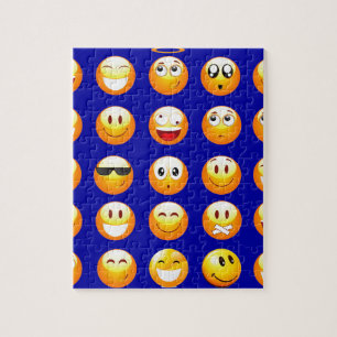 Puzzle emojis bleu foncé