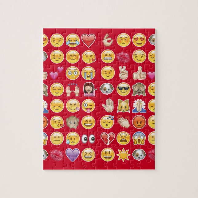 Puzzle émoticône rouge (Vertical)