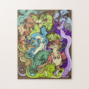Puzzle empaquetés dans des dragons de fête