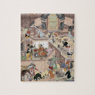 Puzzle Empereur Akbar (r.1556-1605) inspectant le buildin