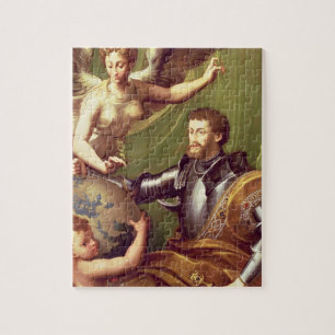 Puzzle Empereur Charles V (1500-58) recevant le monde, c