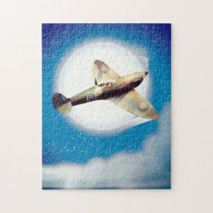 Puzzle Empreinte de l'affiche de voyage de l'avion Spfire