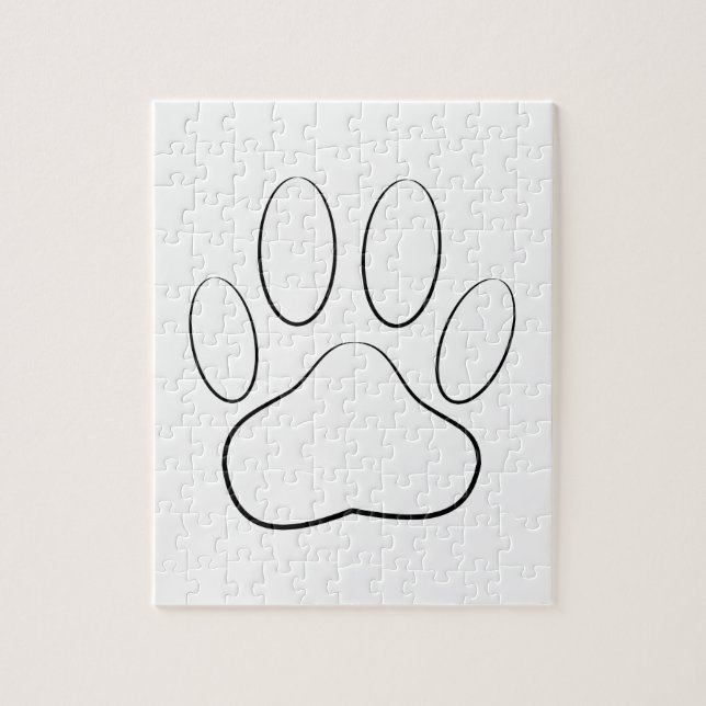 Puzzle Empreinte de patte blanc (Vertical)
