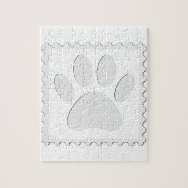 Puzzle Empreinte de patte de chien coupé (Vertical)