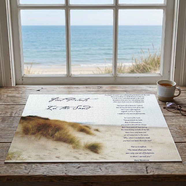 Puzzle empreintes dans le sable (Créateur téléchargé)