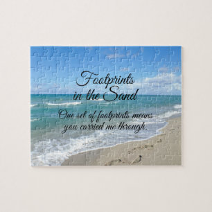 Puzzle Empreintes dans le Sable Inspirational Christian
