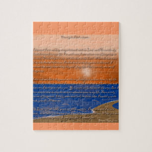 Puzzle Empreintes de pas dans le poème de sable