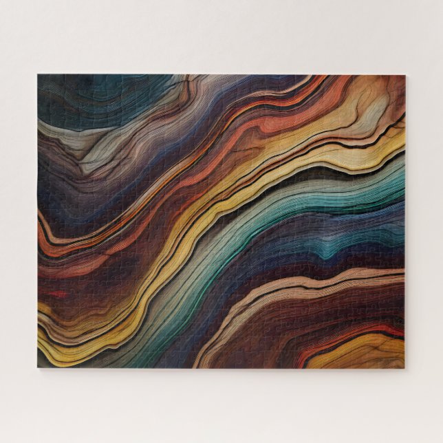 Puzzle en bois coloré (Horizontal)